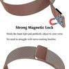 Picture of Magnetic Mesh Loop Bands Compatible with ID205L Veryfitpro Smart Watch and ID205 ID205G ID205U ID205S ID215G, No Buckle Design, Adjustable Stainless Steel Replacement Straps for Women Men, Rose Gold