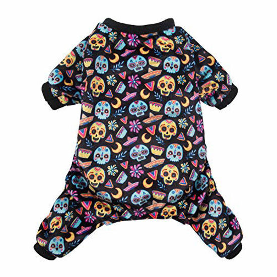 Picture of CuteBone Halloween Dog Pajamas Coco Skulls Dog Apparel Dog Jumpsuit Pet Clothes Pajamas P73XL