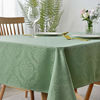 Picture of maxmill Jacquard Table Cloth Damask Pattern Spillproof Wrinkle Resistant Oil Proof Heavy Weight Soft Tablecloth for Kitchen Dinning Tabletop Outdoor Picnic Rectangle 52 x 70 Inch Sage Green