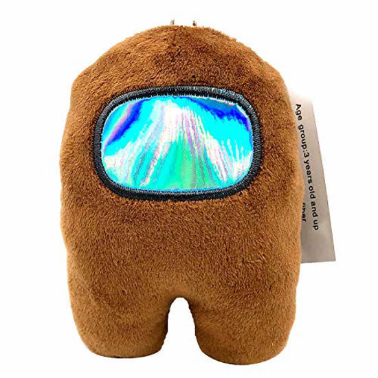 Picture of Esptula Cute Merch Crewmate 3.9 inch Stuffed Plush Toy Action Game Figures Soft Doll for Among Us Game Fans (Brown)