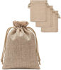 Picture of KUPOO 50pcs Burlap Gift Bags Wedding Hessian Jute Bags Linen Jewelry Pouches with Drawstring for Wedding Party,DIY Craft and Christmas (Natural, 3.9x5.5 Inch)