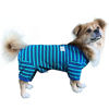 Picture of TONY HOBY Female/Male Pet Clothes Dog Stripes 4 Legged Pajamas Dog pjs Jumpsuit Soft Cotton for Summer (Blue+Green-Boys XL)