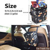 Picture of Cute Car Trash Can with Lid - Leak Proof Car Trash Bag Hanging Waterproof Car Garbage Can with Storage Pockets Multipurpose Collapsible Car Organizer (Flower)