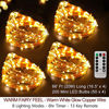 Picture of Bright Zeal 4-Pack 200 LED Warm White Fairy Lights with Remote and Timer - 8 Mode Fairy String Lights Battery Operated with Timer Outdoor Waterproof - Battery Powered Starry String Lights for Bedroom