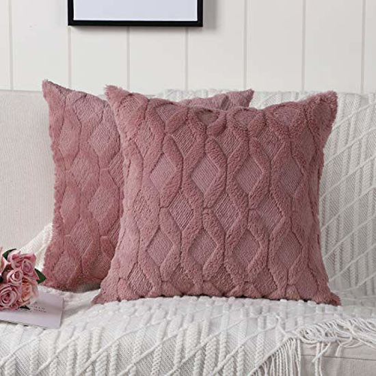 Pink plush outlet pillows