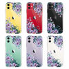 Picture of KEXAAR iPhone 11 Case, Clear Cute Flowers Design Slim Shockproof Transparent HD Graphics Purple Blue Floral Girls Woman Hybrid Hard Protective Cover Case for iPhone 11/6.1 inch(EdenLuv 11)