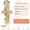 Picture of SEIKEA 26" Long Wavy Drawstring Ponytail for Black Women Natural Soft Clip in Ponytail Extension Synthetic Heat Resistant Hair Extensions Hairpiece Color Bleach Blonde