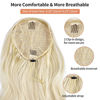 Picture of SEIKEA 26" Long Wavy Drawstring Ponytail for Black Women Natural Soft Clip in Ponytail Extension Synthetic Heat Resistant Hair Extensions Hairpiece Color Bleach Blonde