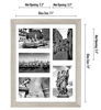 Picture of Americanflat 11x14 Collage Picture Frame in Driftwood with Five 4x6 Picture Displays - Shatter Resistant Glass Horizontal and Vertical Formats for Wall