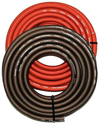 Picture of Real 4 Gauge Wire 5FEET Black/ 5FEET RED , Amplifier Power/Ground Amp Wire 10 Feet Cable Roll