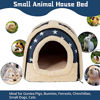 Picture of Pet soft Guinea Pig Bed Rabbit Bed Cozy Guinea Pig Hideout House Bunny Hideout for Rabbits Hamster Bunny Rats Chinchilla Cave Bed Small Animal Bed (Stars)