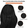 Picture of SEIKEA 26" Long Wavy Drawstring Ponytail for Black Women Natural Soft Clip in Ponytail Extension Synthetic Heat Resistant Hair Extensions Hairpiece Color Dark Brown Highlights