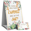 Picture of Guess How Many Candies Are In The Jar, Christmas Party Game Sign,Baby Shower Game Sign, Bridal Shower Game Sign, Birthday Party Games Sign -1 Sign and 50 Guessing Cards(15A)