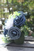 Picture of Floroom Artificial Flowers 25pcs Real Looking Dusty Blue Fake Roses with Stems for DIY Wedding Bouquets Bridal Shower Centerpieces Floral Arrangements Party Tables Home Decorations