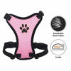 Picture of SlowTon Dog Car Harness Plus Connector Strap, Multifunction Adjustable Vest Harness Double Breathable Mesh Fabric with Car Vehicle Safety Seat Belt (Large, Pink)