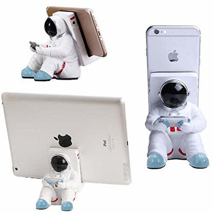 Picture of ONEYIM Phone Holder for Desk, Creative Astronaut Cell Phone Stand Tablets Phone Holder Phone Supporter for iPhone, Ipad, Samsung Phone (A)