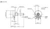 Picture of 2pcs RV24YN20S Single Turn Carbon Film Rotary Taper Potentiometer Used for Inverter speed regulation. Motor speed control + 2pcs A03 knob + 2pcs dials (B103 10K ohm)