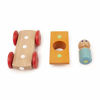 Picture of 3 Piece Tegu Magnetic Racer Building Block Set, Orange