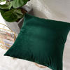 Picture of MERNETTE New Year/Christmas Decorations Velvet Soft Decorative Square Throw Pillow Cover Cushion Covers Pillowcase, Home Decor for Party/Xmas 20x20 Inch/50x50 cm, Dark Green, Set of 2