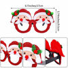 Picture of Elcoho 12 Pieces Christmas Party Glittered Glasses Frame and Christmas Holiday Headbands Reindeer and Santa Styles Accessories Gift for Christmas Party Favors