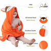 Picture of MICHLEY Animal Hooded Baby Towel Washcloth, Toddler Premium Cotton Absorbent Bathrobe for Girls Boys 0-6T (Fox)