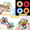 Picture of FIGROL LED Light Up Pop Fidget Spinner 2 Pack, Push Pop Bubble Light Fidget Spinner Toy, Pop Hand Spinner for Stress Relief, Party Favor Gifts for Children