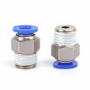 Picture of SNS SPC1/4-02NPTBE 1/4"Tube OD x 1/4 NPT Male Straight Nickel Plated Brass Push to Connect Pneumatic Fittings10 PCS