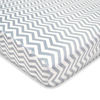 Picture of TL Care Heavenly Soft Chenille Fitted Pack 'n Play Playard Sheet, Gray Zigzag, for Boys and Girls