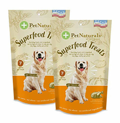 Picture of Pet Naturals of Vermont - Superfood Treats for Dogs - Healthy Daily Treats in 3 Savory Flavors, Naturally Delicious Treats, Made with Natural and Organic Ingredients (Homestyle Chicken Recipe, 2 Pack)