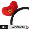 Picture of Concept One BT21 LINE Friends 3D Plush Embroidered Womens Headband, Black/Red, One Size