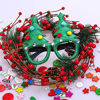 Picture of Aneco 12 Styles Christmas Glasses Frame Glitter Christmas Party Glasses Christmas Costume Creative Eyewear for Christmas Party Supplies