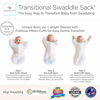 Picture of Amazing Baby Transitional Swaddle Sack with Arms Up Half-Length Sleeves and Mitten Cuffs, Tiny Bear, Sterling, Small, 0-3 Months (Parents Picks Award Winner, Easy Transition with Better Sleep)