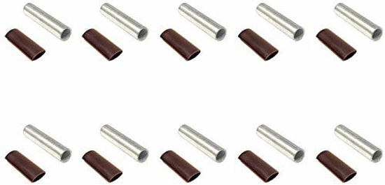 Picture of 10 pcs 1/0 AWG 1/0 Gauge Butt Splice Connector Pure Copper Tin Coated Marine Grade Uninsulated - by WindyNation