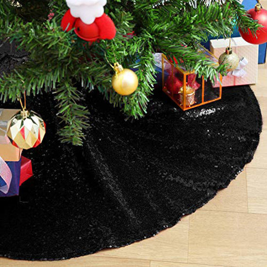 Black sequin tree top skirt