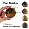 Picture of GameXcel 24Pcs Christmas Balls Ornaments for Xmas Tree - Shatterproof Christmas Tree Decorations Large Hanging Ball Vintage Cooper 2.5" x 24 Pack