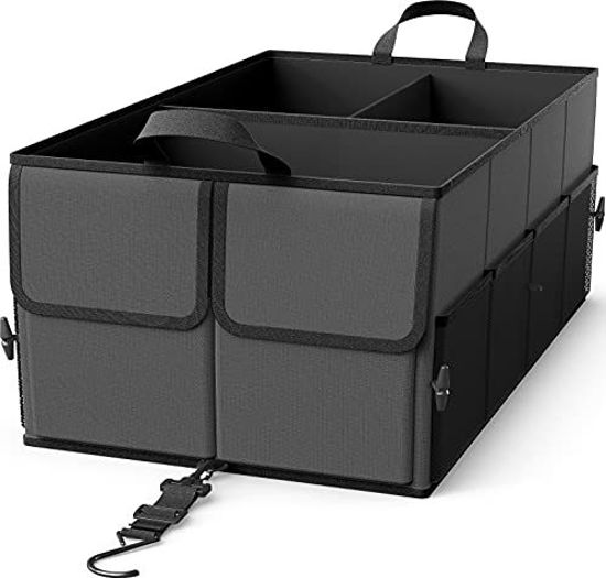 Picture of EPAuto 3-Compartment Cargo Trunk Storage Organizer, Dark Grey