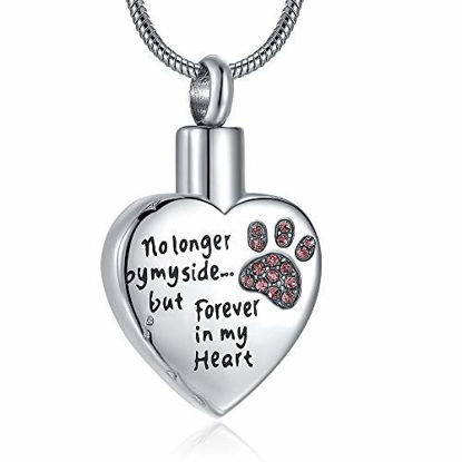 Picture of Cremation Jewelry for Ashes for Dog Cat Waterproof Pet Urns for Dog Ashes Necklace (Light Pink)