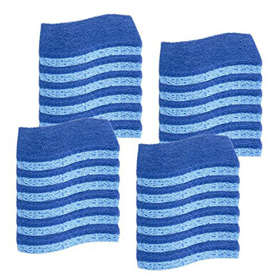 Kitchen Scrub Sponges - Non-Scratch Dishwashing Sponge for Cleaning Dishes, Pots and Pans - 10 Pack (Blue), Size: 4.3 x 2.8 x 0.8