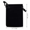 Picture of Nydotd 100pcs 2 X 2.8 inch Black Velvet Cloth Jewelry Pouches Velvet Drawstring Bags Christmas Candy Gift Bag Pouch for Wedding Favors Gifts, Event Supplies Party Favors