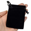 Picture of Nydotd 100pcs 2 X 2.8 inch Black Velvet Cloth Jewelry Pouches Velvet Drawstring Bags Christmas Candy Gift Bag Pouch for Wedding Favors Gifts, Event Supplies Party Favors