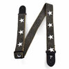 Picture of Perris Leathers Ltd. - Guitar Strap - Cotton - Deluxe - Distressed - White Stars - Grey - Adjustable - For Acoustic / Bass / Electric Guitars - Made in Canada (BCT-6528)