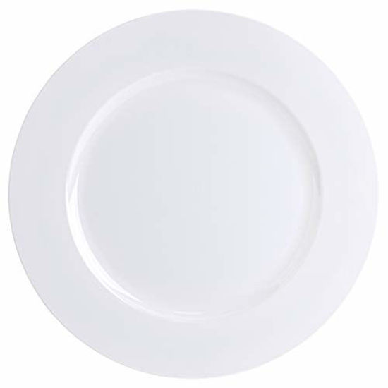 Picture of Party Bargains 13" In Charger Plates [8 Pack] White. Disposable Heavy Duty Plastic Dinner Chargers. Durable Heavy Weight Charger Service Plates. Tableware For Weddings, Formal Events.