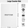 Picture of Ewen 25.6x17.5 Inches Large Heat Resistant Silicone Mat for Kitchen Counter, 2MM Extra Thick Countertop Protector, Silicone Hot Mat, Table Protection Placemat, Non-Slip Washable, White Translucent