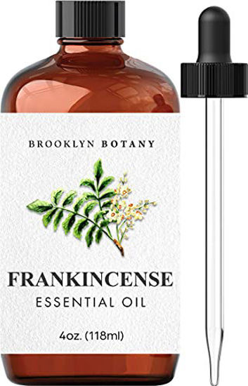 Picture of Brooklyn Botany Frankincense Essential Oil - 100% Pure and Natural - Therapeutic Grade Essential Oil with Dropper - Frankincense Oil for Aromatherapy and Diffuser - 4 Fl. OZ