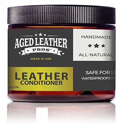 Picture of Beeswax Leather Conditioner to Protect, Soften & Restore Recommended by Pros for Genuine Leather, All Natural & Non-Toxic, Made in USA, 6 oz