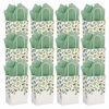 Picture of Spring Greenery Watercolor Green Leaf Paper Gift Bags and Party Favor Bags, 5.25"x3.5"x8.25" (12 Pack)