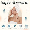 Picture of Aspen5 Huge 400 GSM Cotton Hair Towel Wraps for Women | Super Absorbent Quick Dry Hair Towel | Hair Turban Ideal for Long and Curly Hair | Plopping Towel Curly Hair (Coral White)