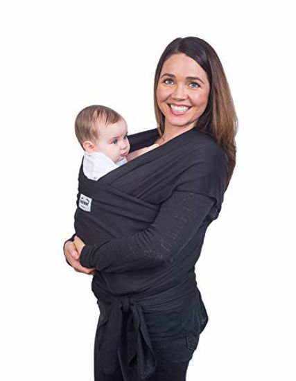 Picture of Aqua Blue Baby Carrier Sling - Small to Plus Size Stretchy Baby Wrap - Nursing Cover