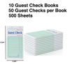 Picture of Server Note Pads - Guest Check Book - Waitress Notepad, Double Sided, Pack of 10 Pads of 50 Sheets