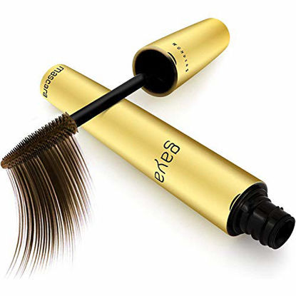 Picture of Vegan Mascara for Sensitive Eyes - Buildable Lengthening and Volumizing for Long Lashes or Natural Looking Eyelashes - Cruelty Free Volume and Length Lash Boost (Brown)